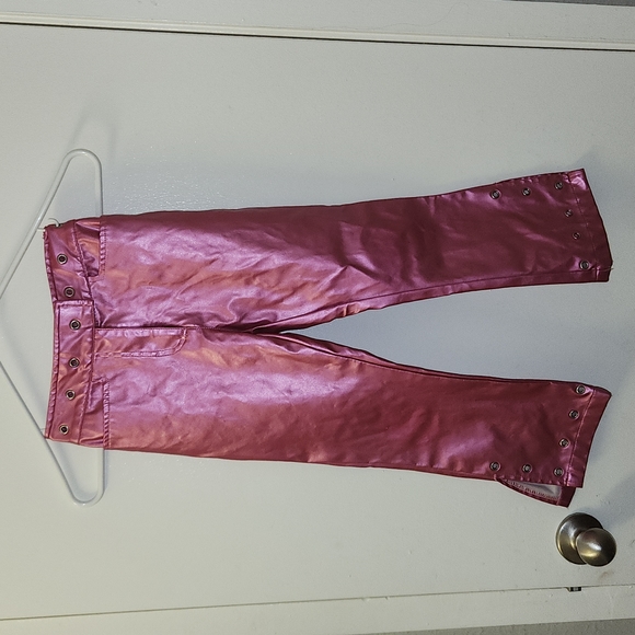 Camp beverly hills Metallic y2k faux leather pants 5-6 - Picture 5 of 12